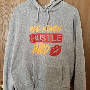 Gray Hoodie with Motivational Print